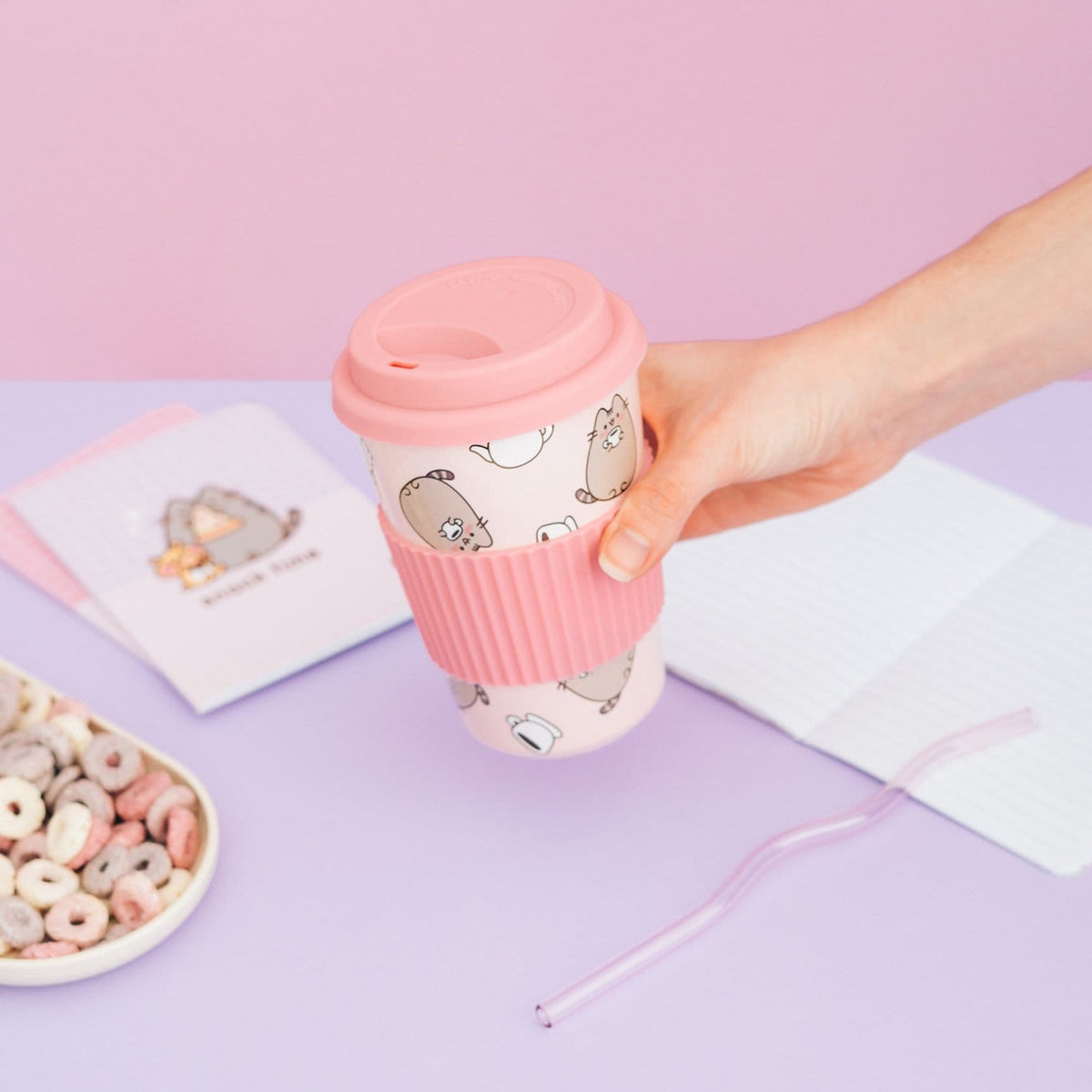 Image produit Mug en céramique Pusheen avec couvercle 400 ml