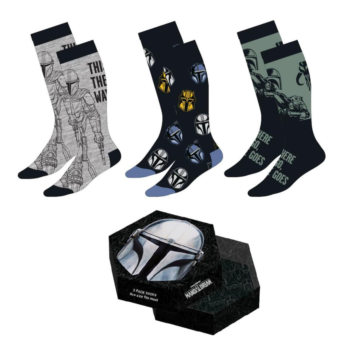 Image produit Star Wars : The Mandalorian lot de 3 paires de chaussettes Mandalorian 38-45