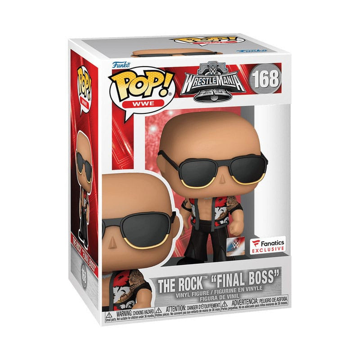 Image produit WWE POP! Figurine en vinyle The Rock – Final Boss (WrestleMania 40) 9 cm