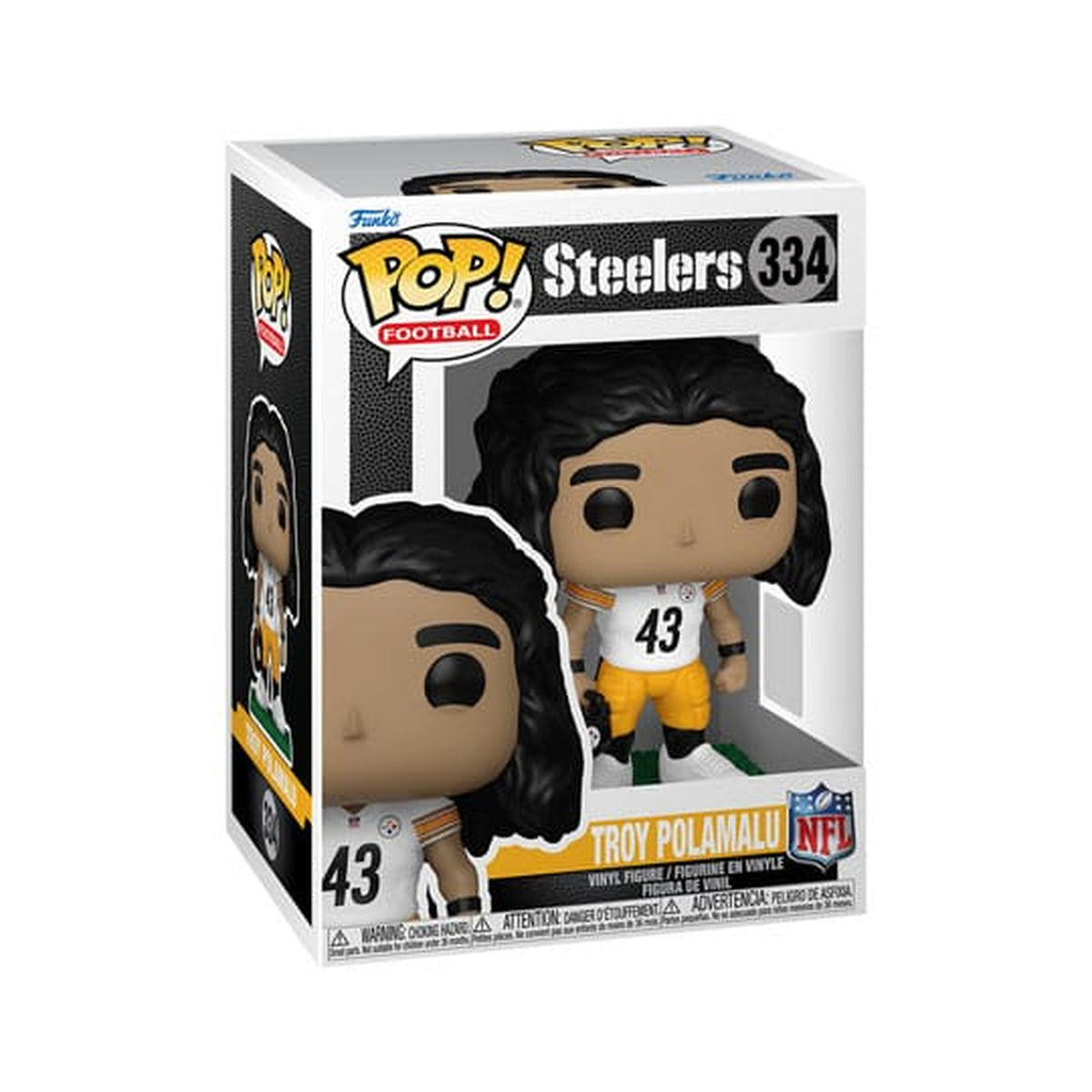 Image produit NFL : Legends POP! Sports figurine vinyle Legends – Troy Polamalu (Steelers) 9 cm
