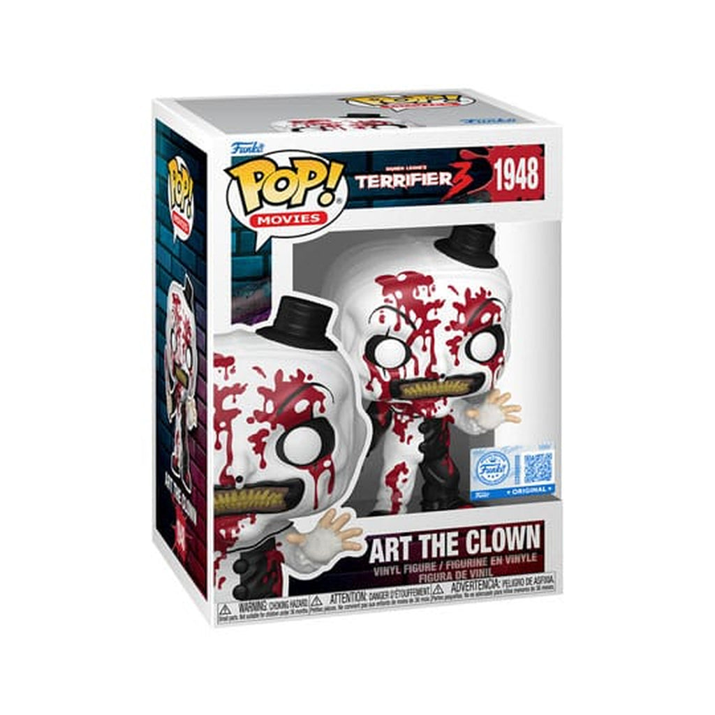 Image produit Terrifier POP! Movies figurine en vinyle Art the Clown (BD) w/CH heo exclusive assortiment (6) 9 cm