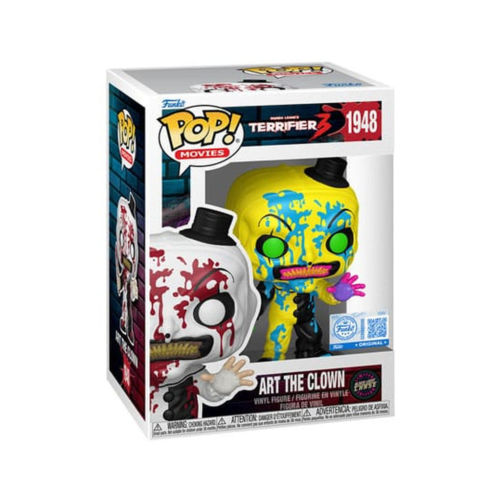 Image produit Terrifier POP! Movies figurine en vinyle Art the Clown (BD) w/CH heo exclusive assortiment (6) 9 cm
