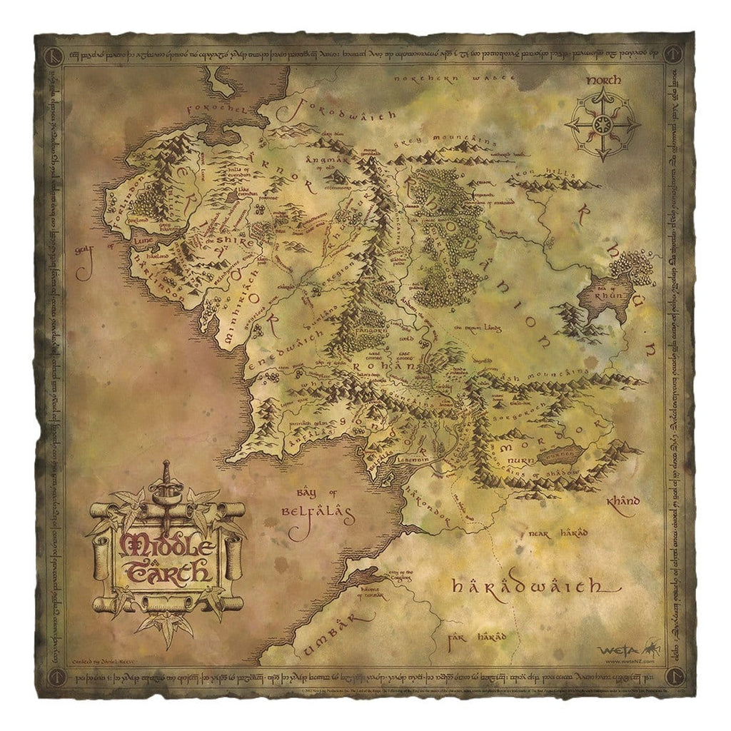 Image produit Le Seigneur des Anneaux Tirage d’art Parchment Map of Middle-earth 59 x 30 cm