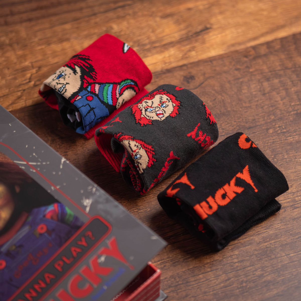 Image produit Chucky - Lot de 3 paires de chaussettes dans une boîte cadeau