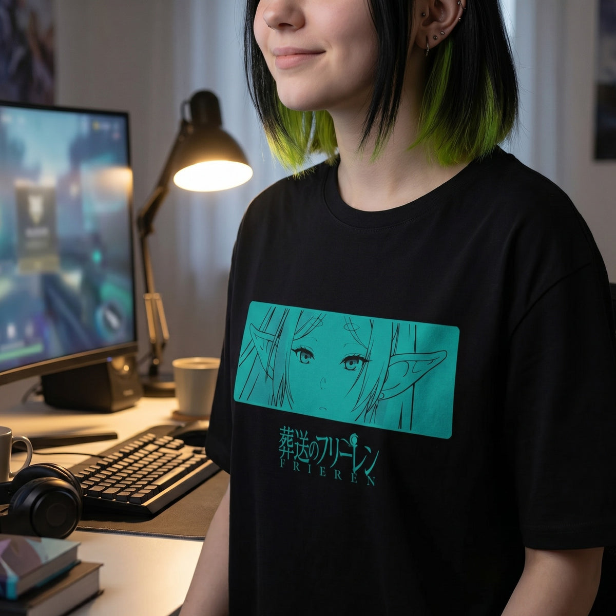 Image produit Frieren - T-shirt personnage noir