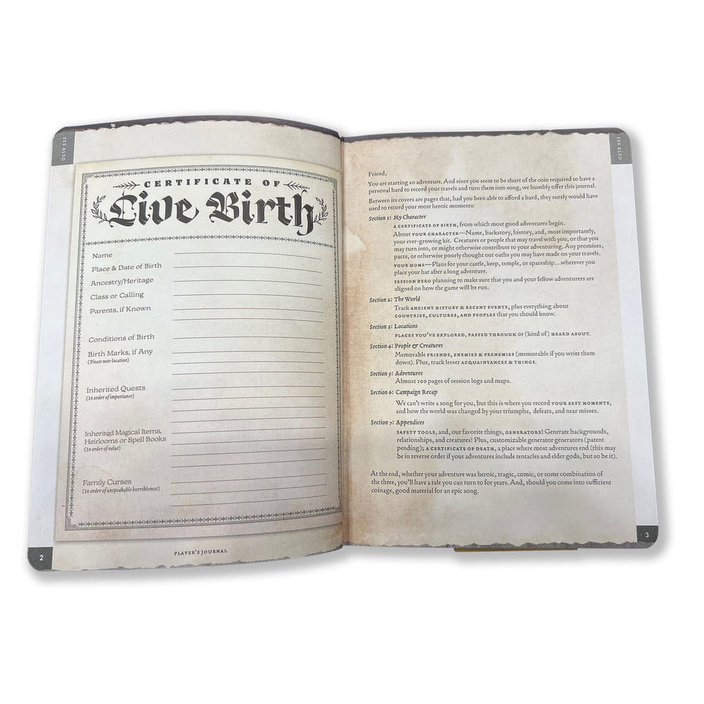 Image produit Carnet A5 Player's Journal Vert Sauge Shield