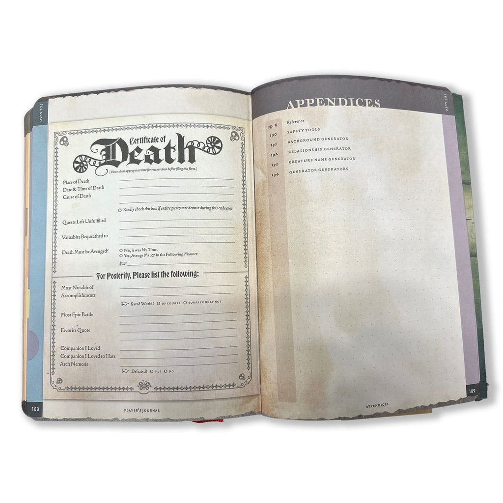 Image produit Carnet A5 Player's Journal Vert Sauge Shield