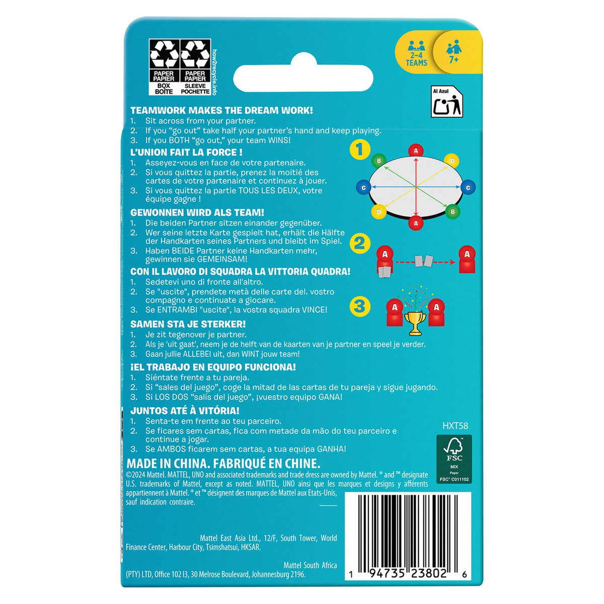 Image produit Jeu de cartes UNO Teams