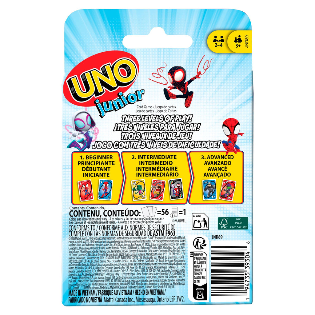 Image produit Spidey et ses Amis Extraordinaires – Jeu de cartes UNO Junior