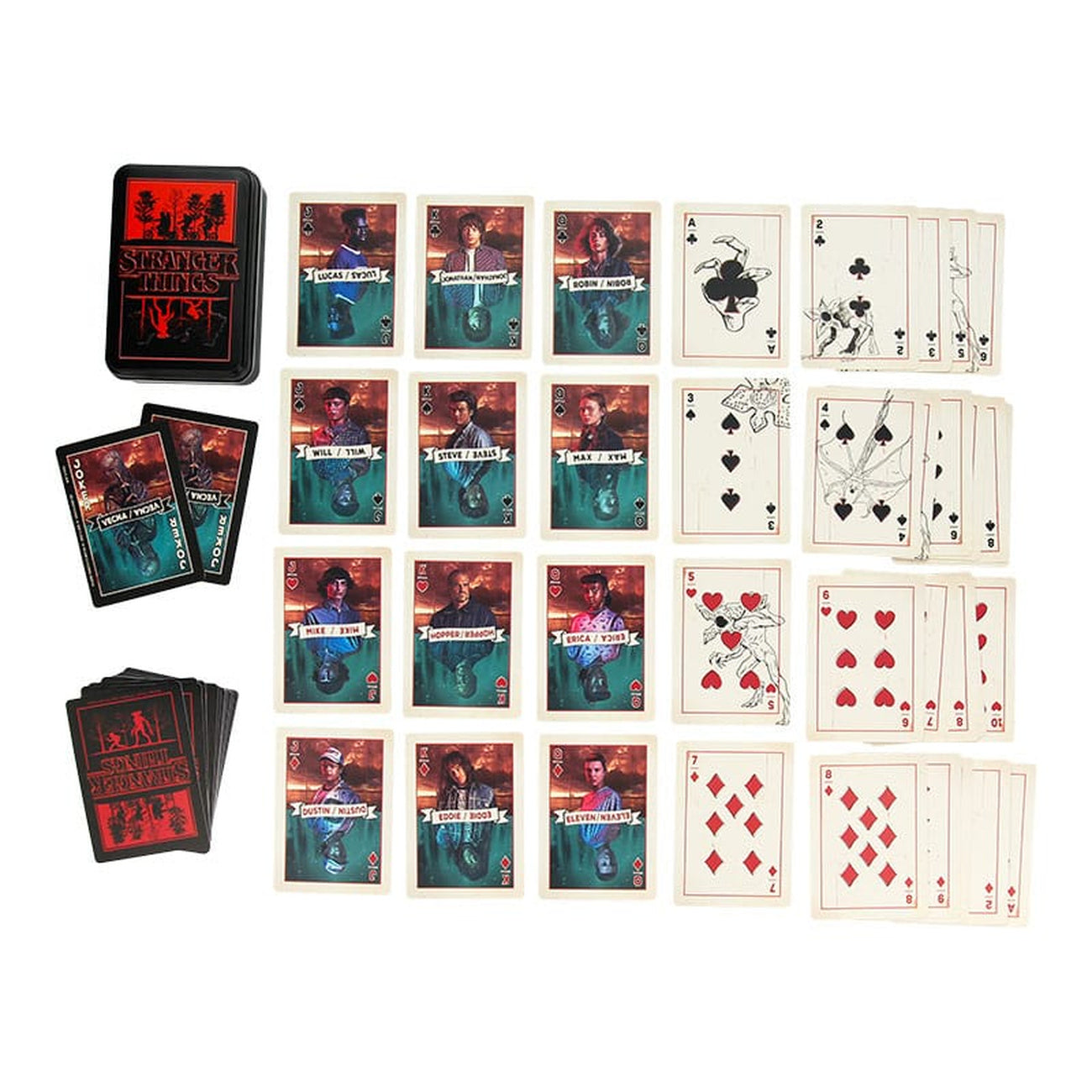 Image produit Stranger Things 5 Cartes à jouer Métal