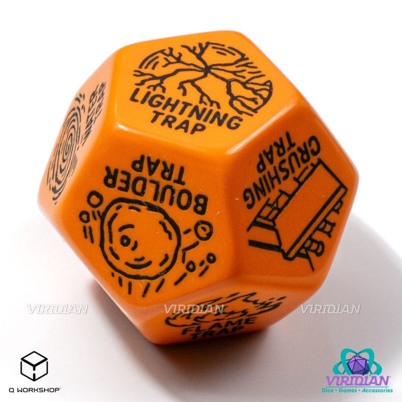 Image produit Viridian Dice Dé Jumbo Générateur de Pièges D12 Orange