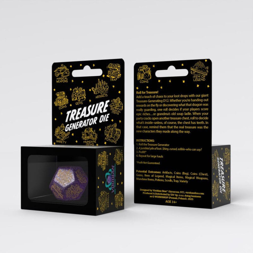 Image produit Viridian Dice Dé Jumbo Générateur de Trésors D12