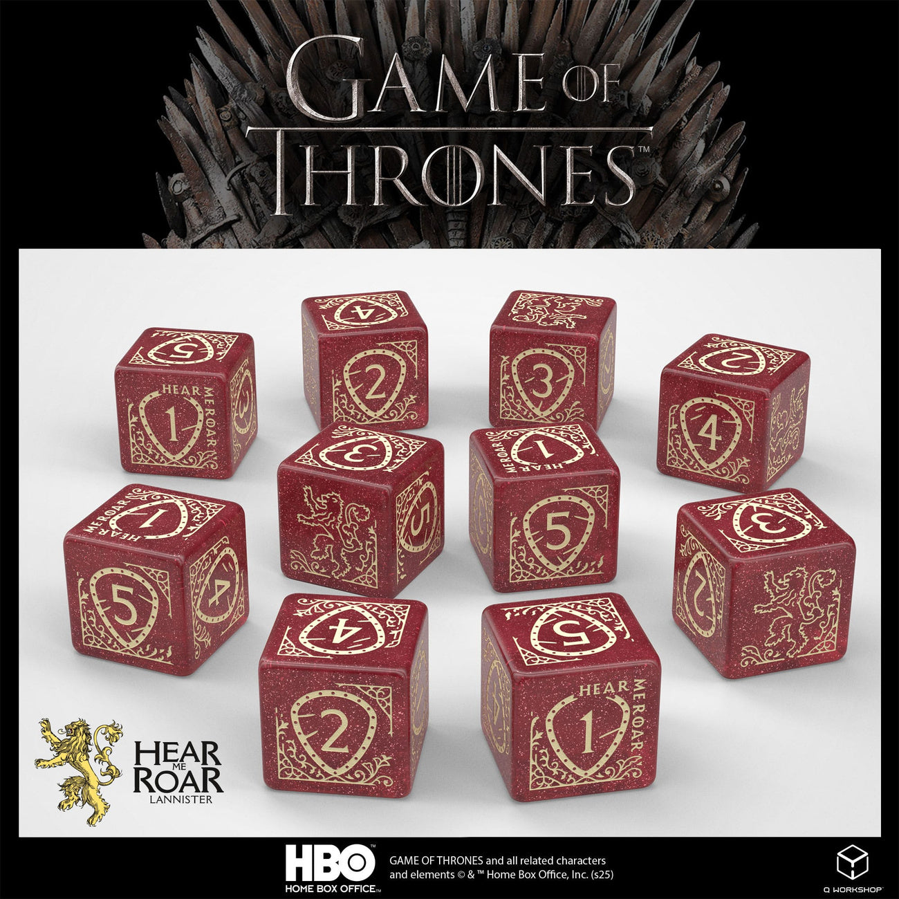 Image produit Game of Thrones Set de dés Lannister 10xD6 (10)