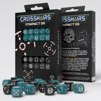 Image produit Crosshairs Compact Set de dés D6 orageux & noir (20)