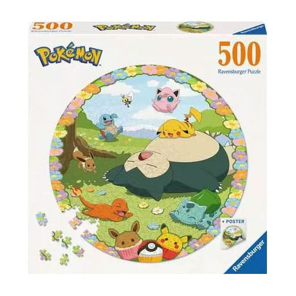 Image produit Puzzle rond Pokémon Pokémon fleuris (500 pièces)