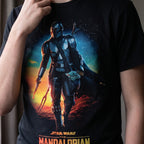 Image produit T-shirt Through The Galaxy noir – Star Wars The Mandalorian