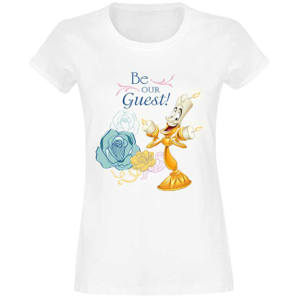 Image produit La Belle et la Bête - Be Our Guest T-shirt femme blanc