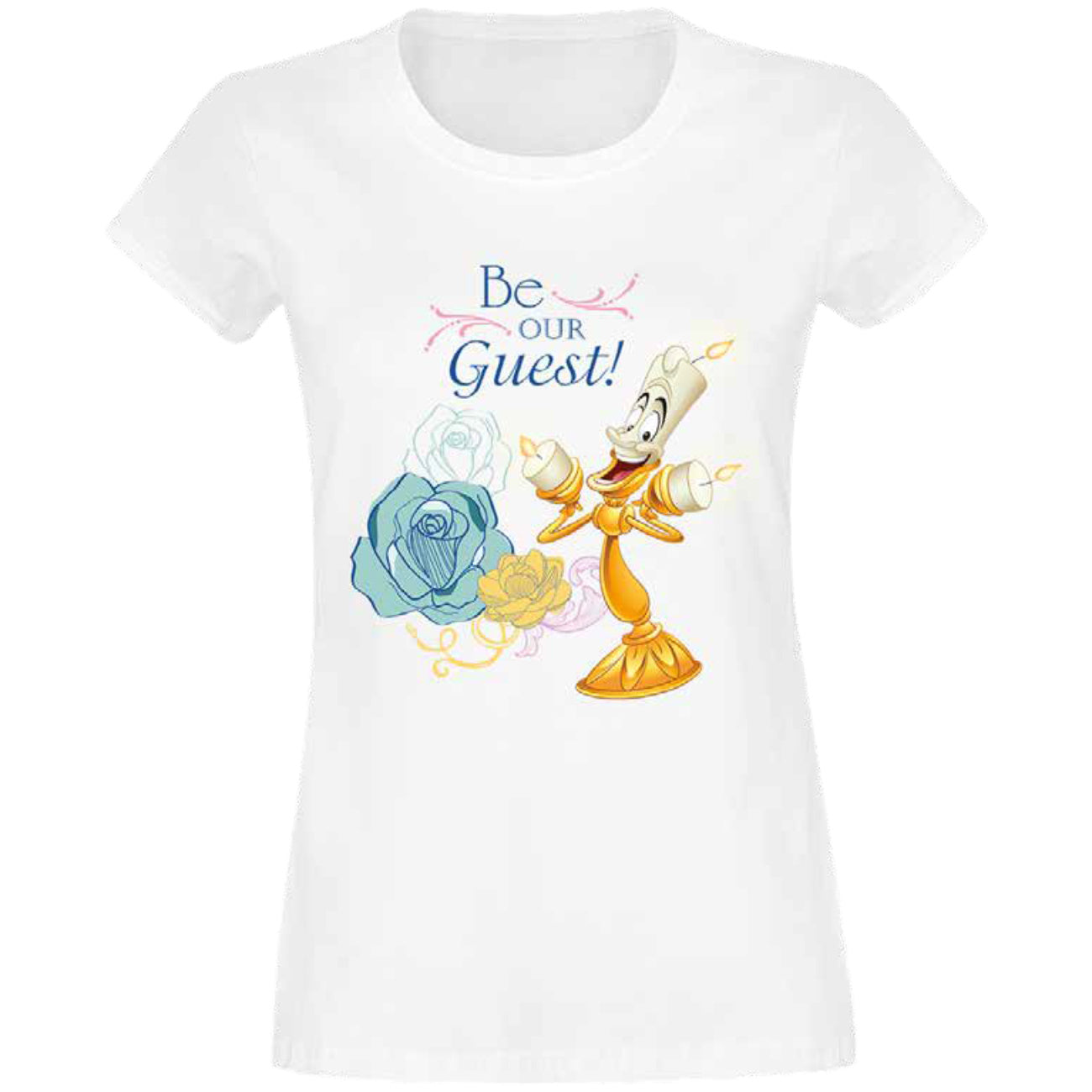 Image produit La Belle et la Bête - Be Our Guest T-shirt femme blanc