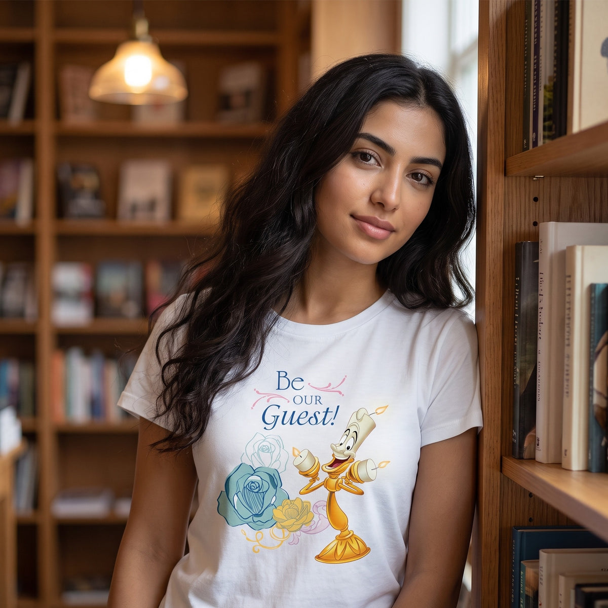 Image produit La Belle et la Bête - Be Our Guest T-shirt femme blanc