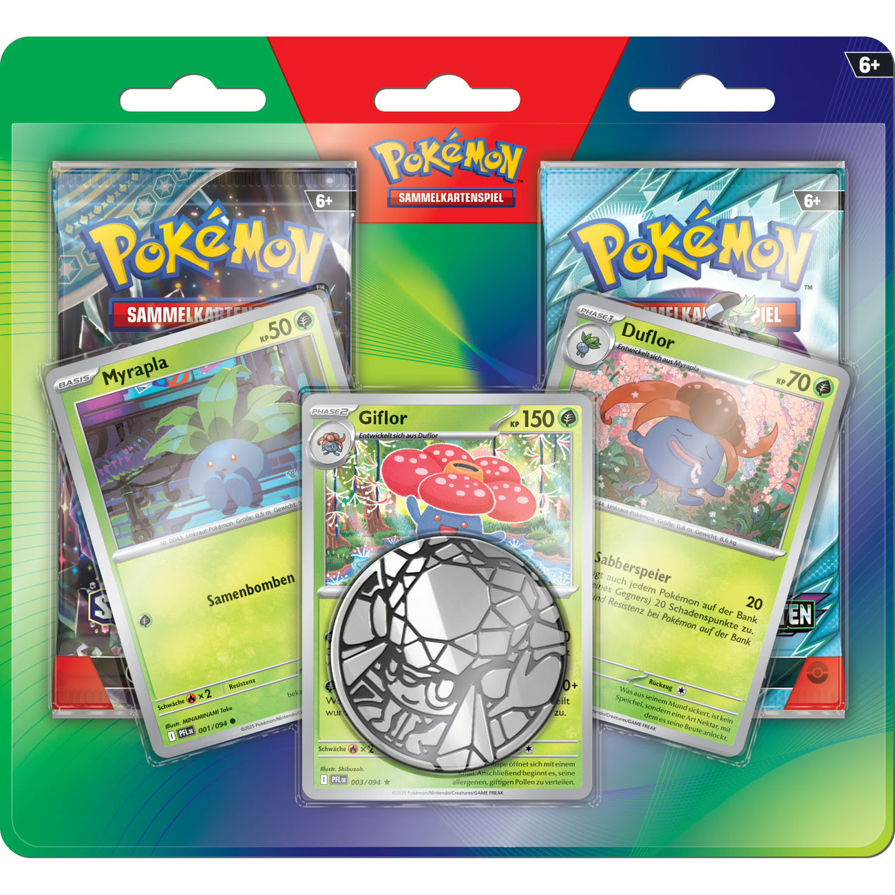 Image produit Pokémon – Mystherbe, Ortide & Raflesia Boosters de cartes à collectionner lot de 2 avec pièce