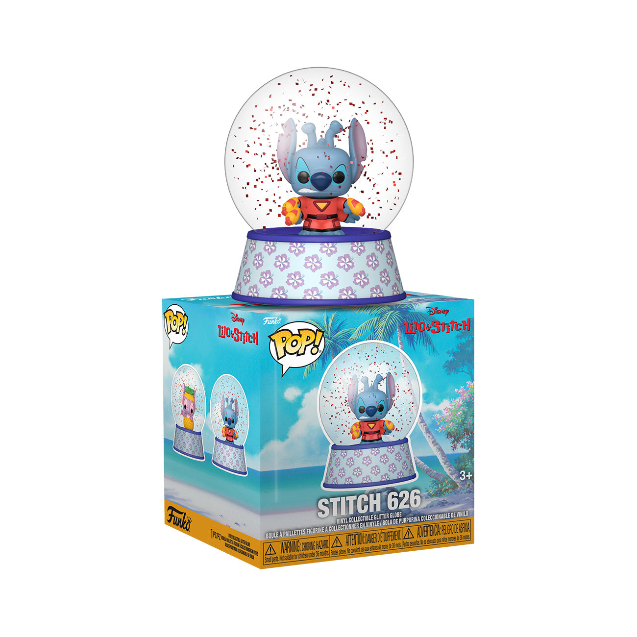 Image produit Stitch Funko Pop boule à neige Mystère à paillettes - Lilo & Stitch