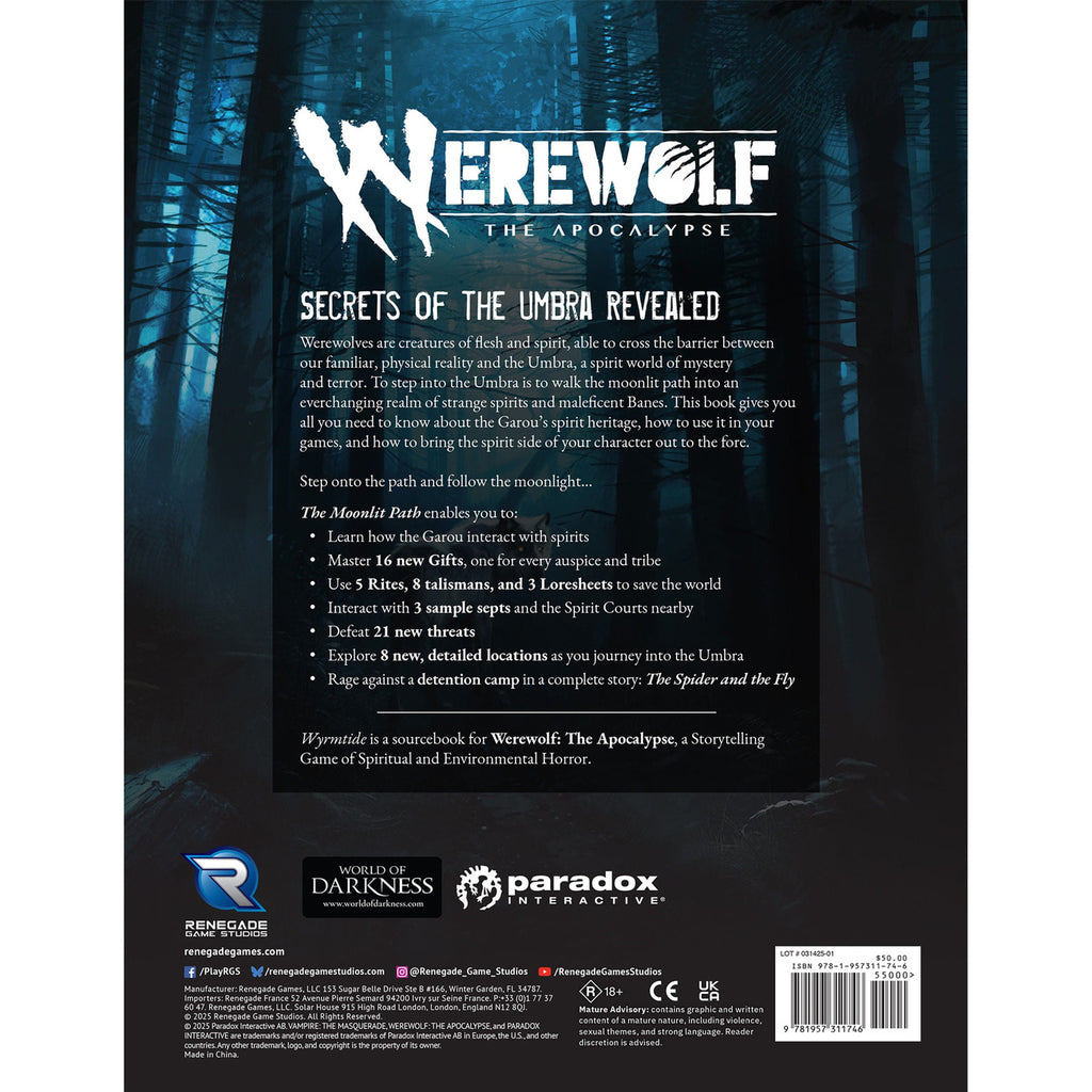 Image produit Loup-Garou : L’Apocalypse 5e Édition – Livre JDR The Moonlit