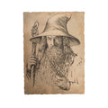 Image produit Le Hobbit Impression d’art Portrait de Gandalf le Gris 21 x 28