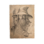Image produit Le Hobbit Impression d’art Portrait de Gandalf le Gris 21 x 28
