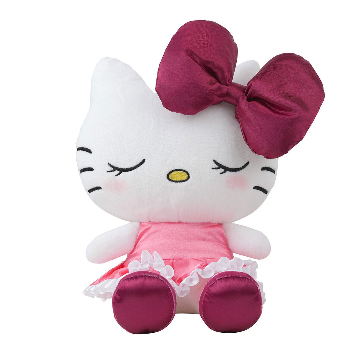 Image produit Figurine en peluche Sanrio Hello Kitty Robe rouge en velours M 17 cm