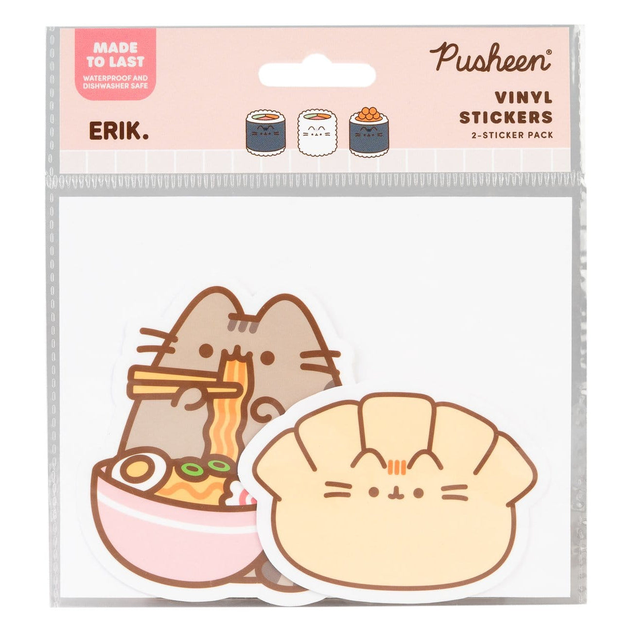 Image produit Pusheen Autocollants vinyle Sushi Roll Vol. 6 Lot de 2