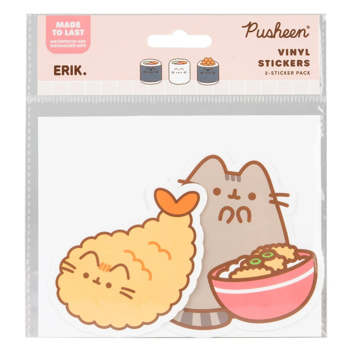 Image produit Pusheen Autocollants Vinyle Sushi Roll Vol. 2 Lot de 2