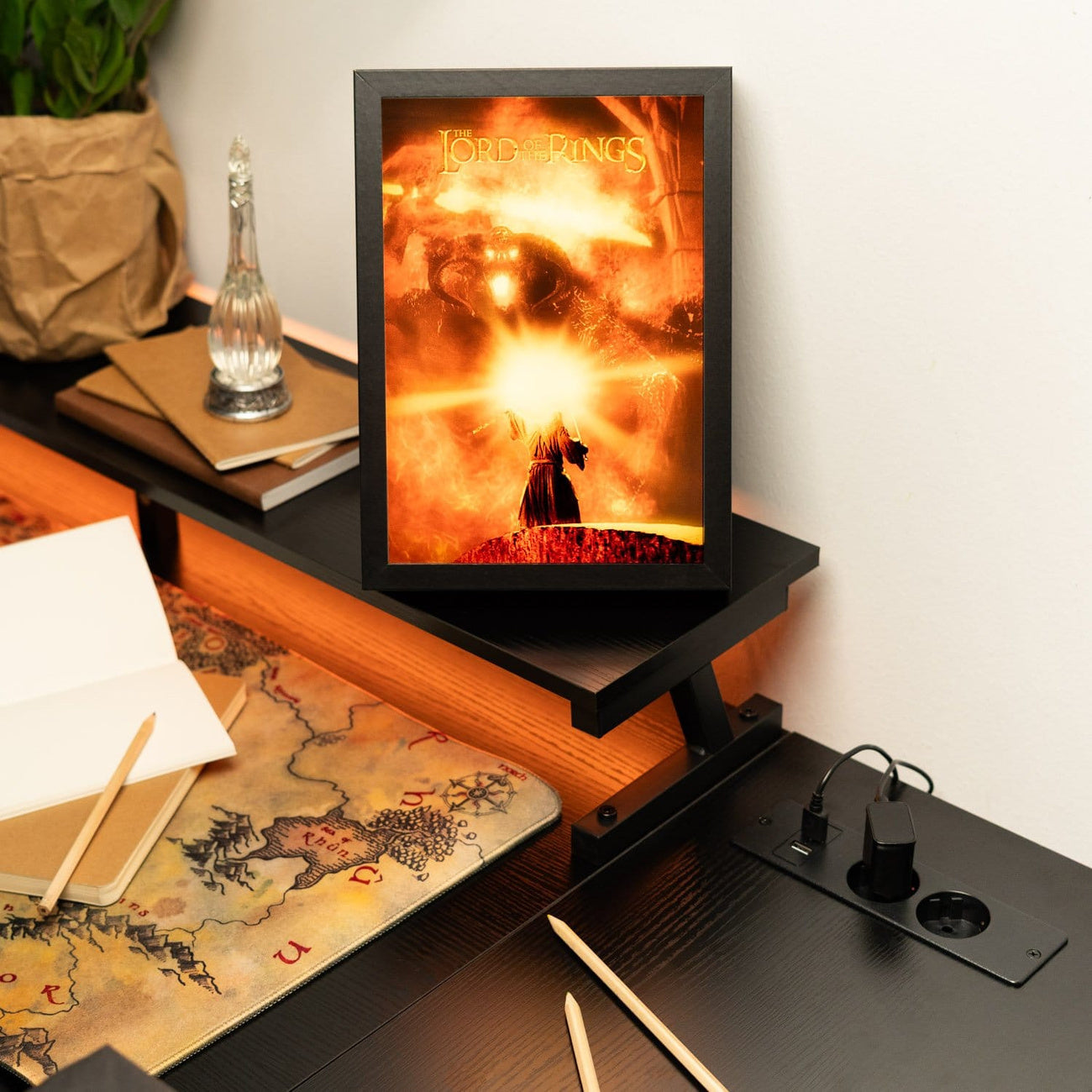 Image produit Le Seigneur des Anneaux Panneau LED encadré 28 x 20 cm