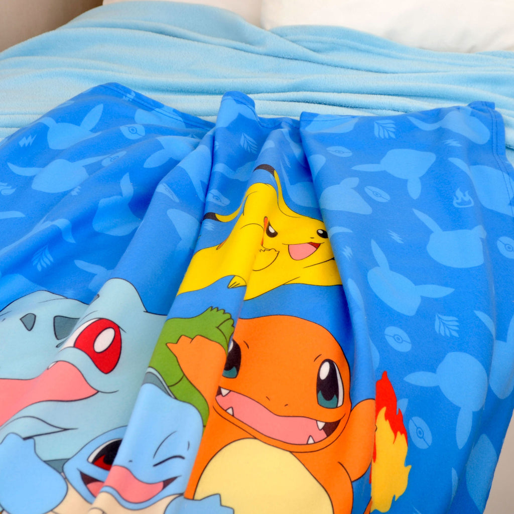 Image produit Couverture en polaire flanelle Pokémon Starter Pokémon 130 x 160 cm