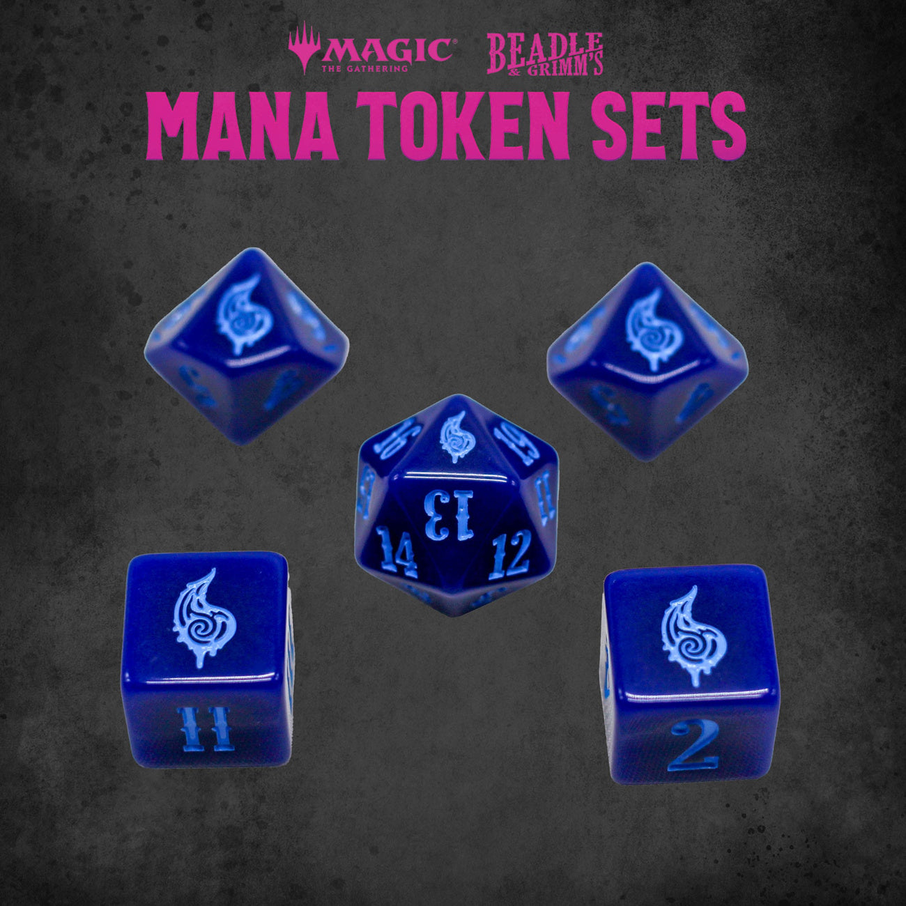 Image produit Magic: The Gathering Pack de Dés et Jetons Mana Bleu