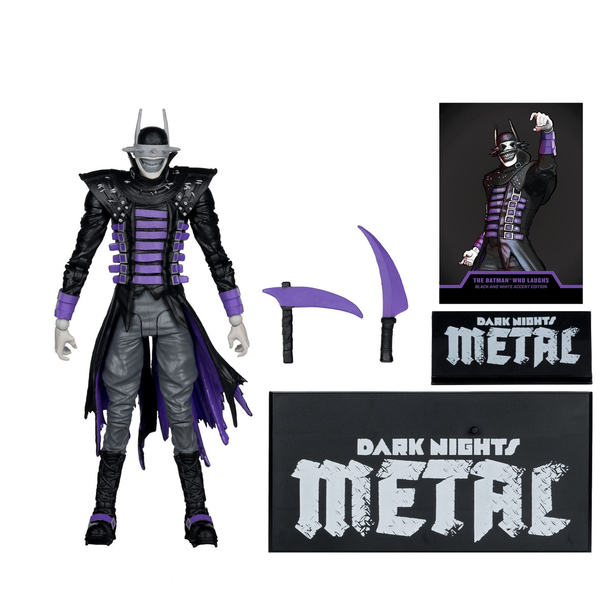 Image produit DC Multiverse figurine articulée The Batman Who Laughs (N&B)