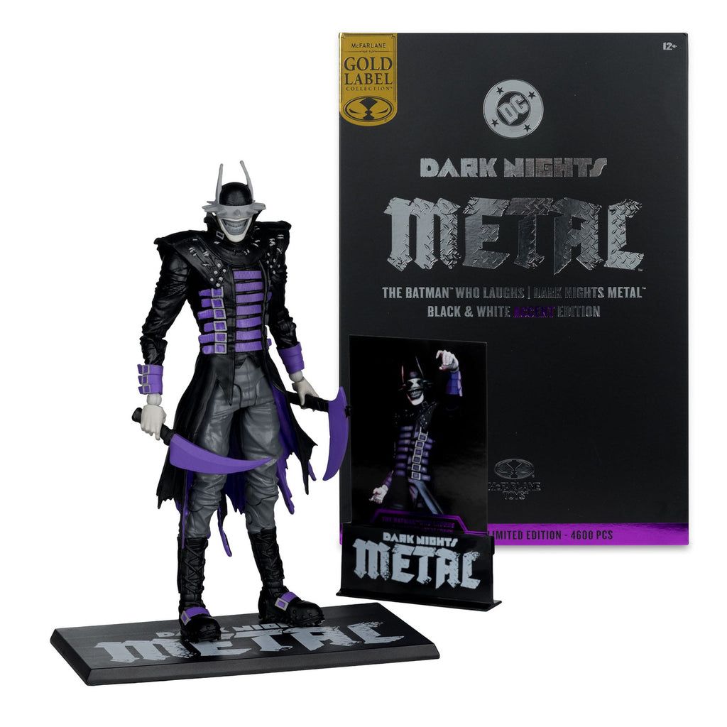 Image produit DC Multiverse figurine articulée The Batman Who Laughs (N&B)