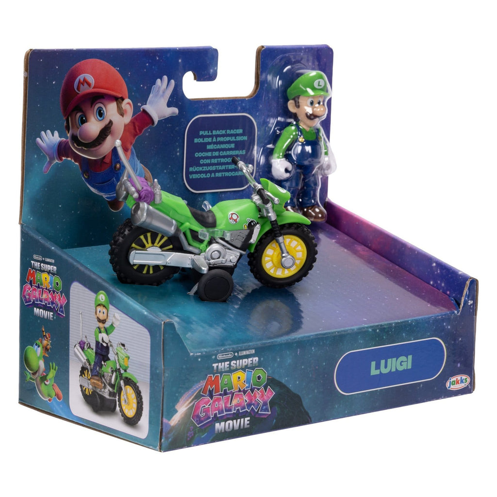 Image produit Super Mario Galaxy – Figurine du film Luigi avec moto