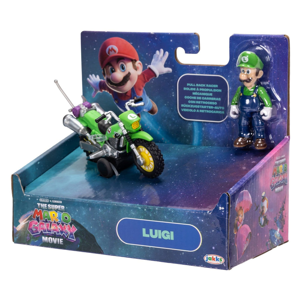 Image produit Super Mario Galaxy – Figurine du film Luigi avec moto