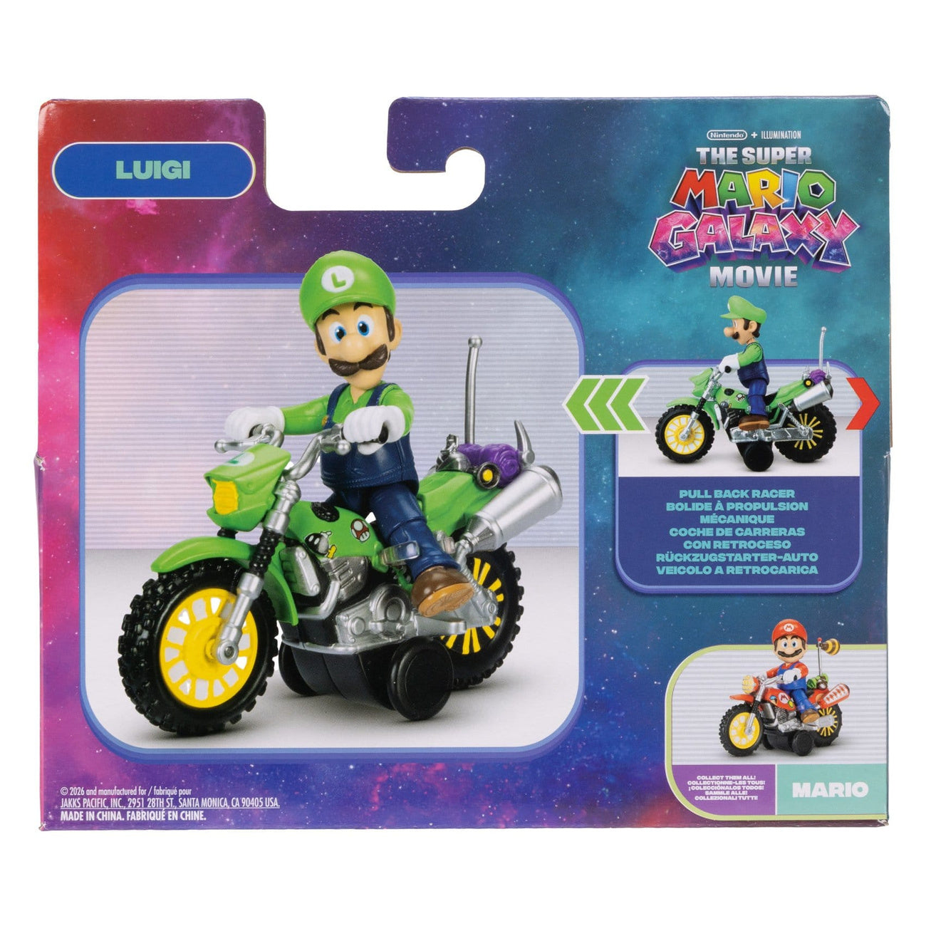Image produit Super Mario Galaxy – Figurine du film Luigi avec moto