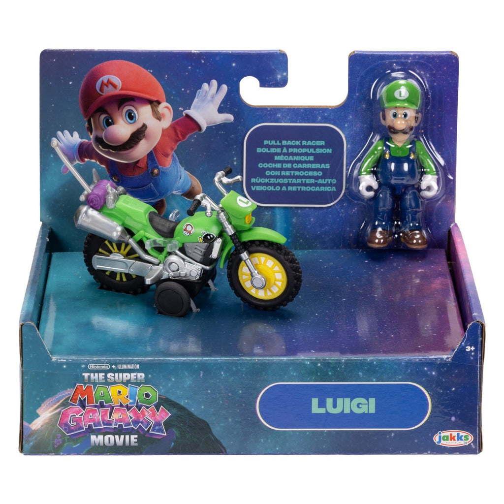 Image produit Super Mario Galaxy – Figurine du film Luigi avec moto