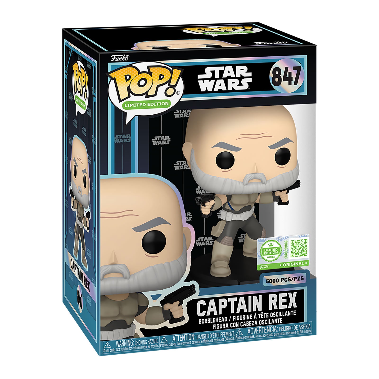 Image produit Star Wars - Figurine Funko Pop à tête oscillante Captain Rex Édition Limitée
