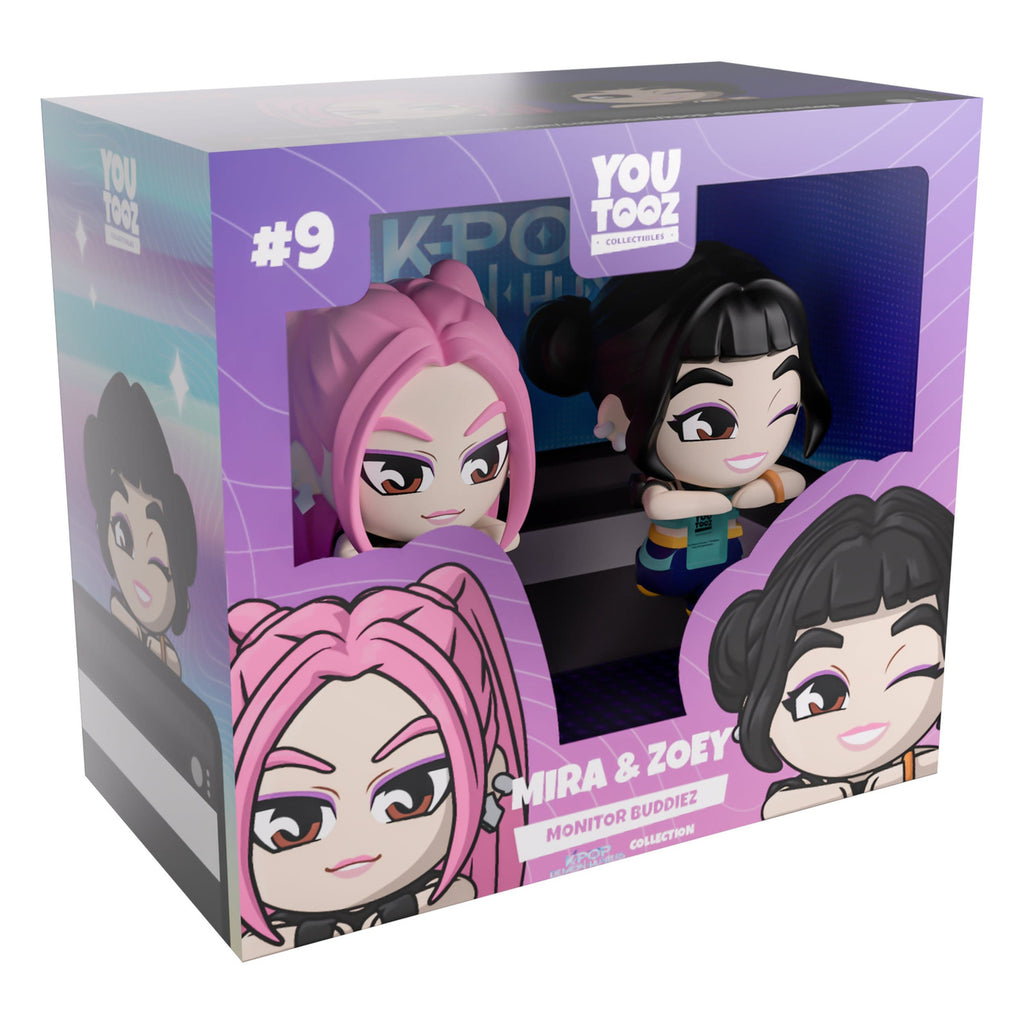 Image produit KPop Demon Hunters - Set de figurines vinyle Mira et Zoey Monitor Buddiez