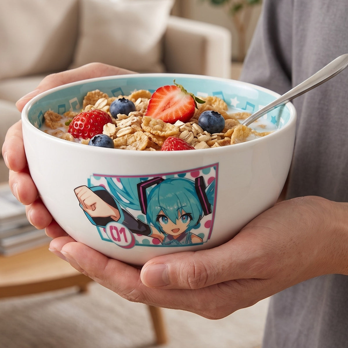 Image produit Hatsune Miku - Bol à céréales clés de sol