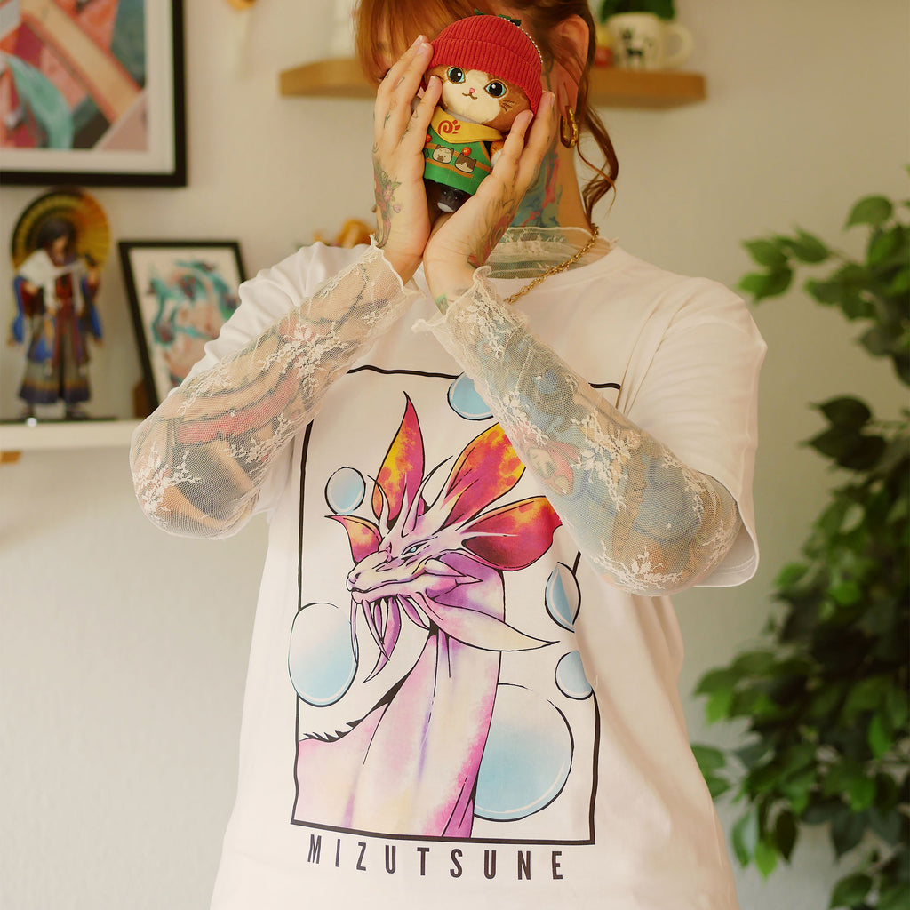 Image produit T-shirt Mizutsune blanc édition limitée pour fans de Monster Hunter
