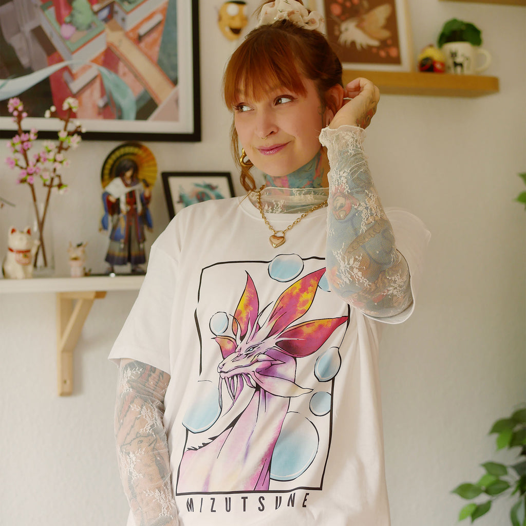 Image produit T-shirt Mizutsune blanc édition limitée pour fans de Monster Hunter