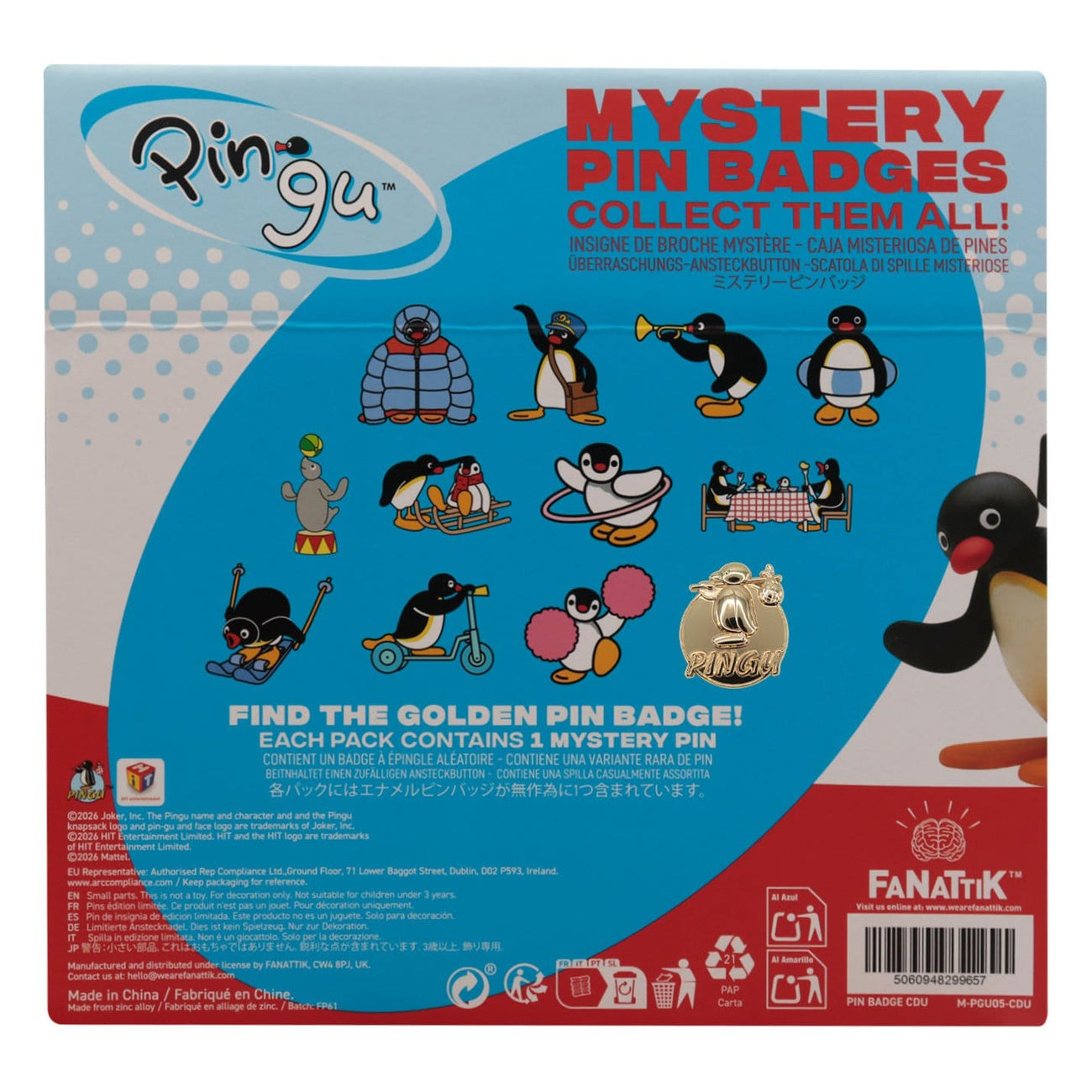 Image produit Pingu - Présentoir de 12 pins mystères
