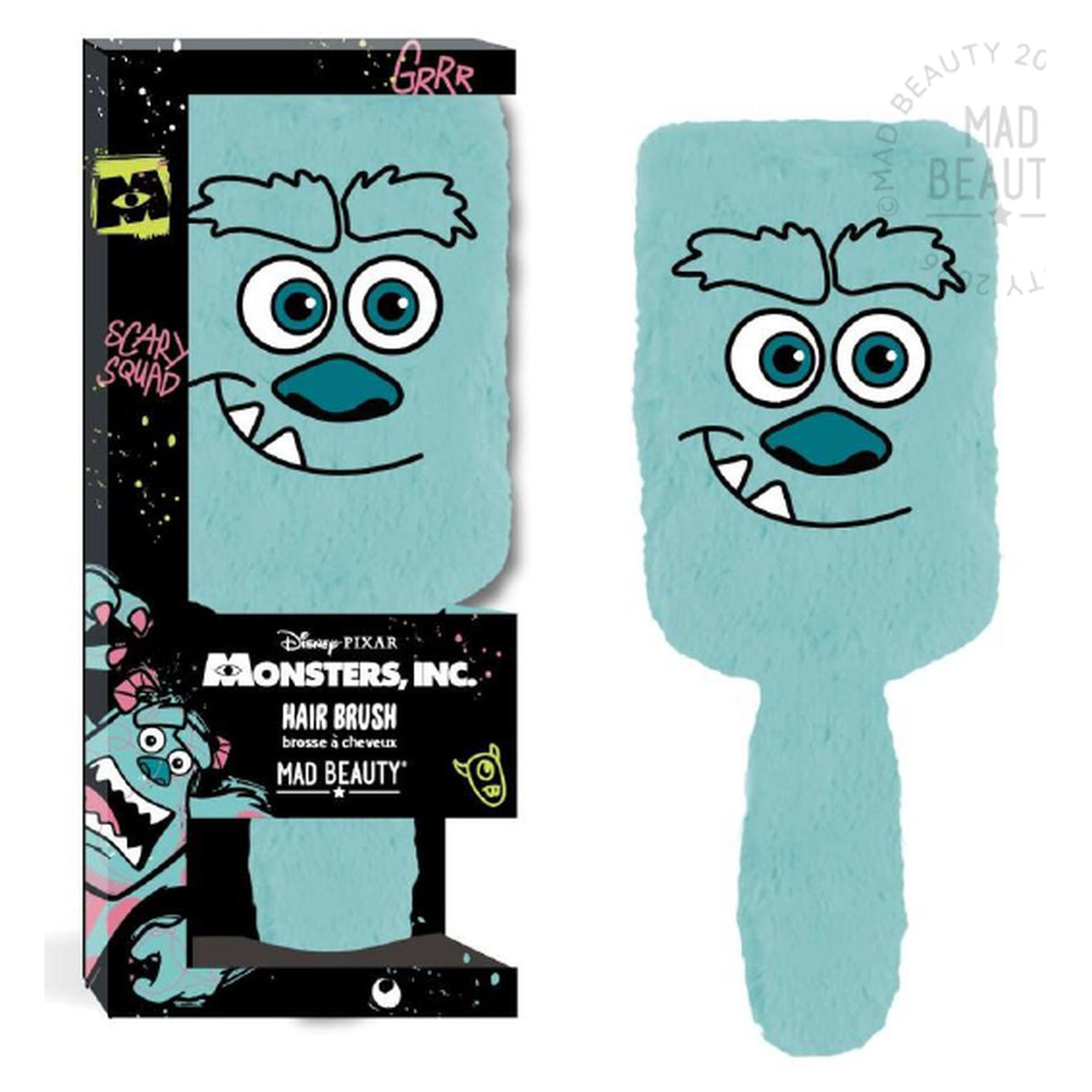Image produit Monstres – Brosse à cheveux avec housse en fourrure