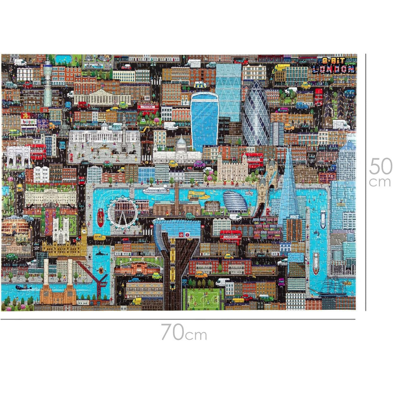 Image produit Puzzle pixel 8 bits Londres niveau 3 – 1 000 pièces