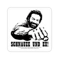 Image produit Dessous de verre à bière Bud Spencer en métal Schnauze und Ex 10 x 10 cm