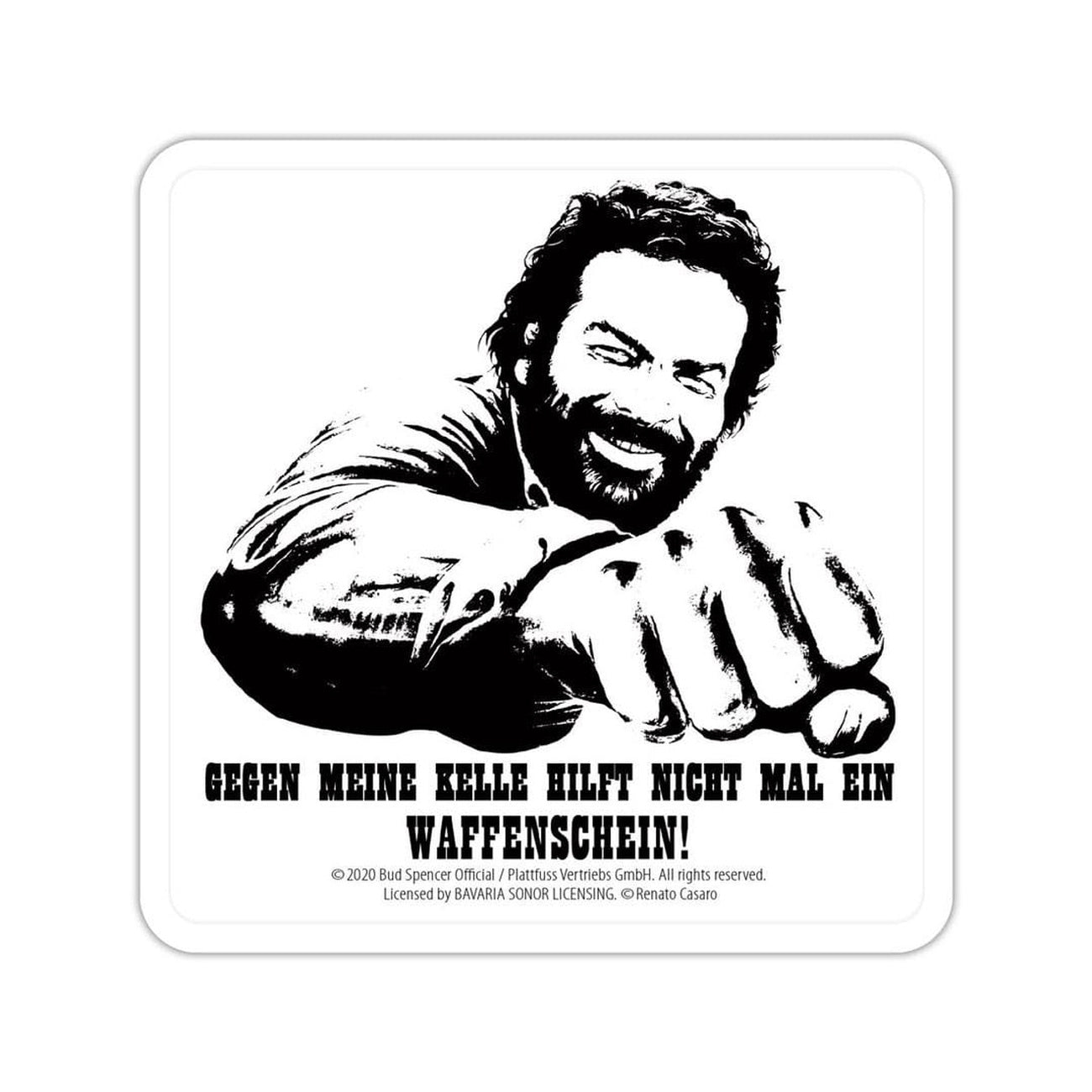 Image produit Bud Spencer Sous-verre en métal Truelle 10 x 10 cm